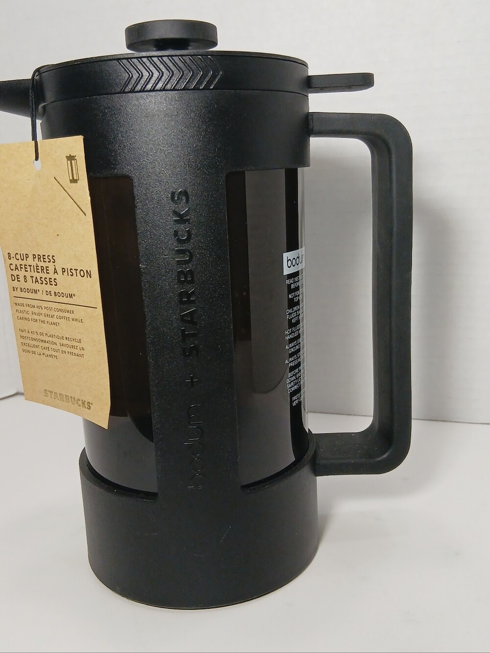 Starbucks + Bodum 8 Cup French Press by Bodum Unbreakable Black New With Tags